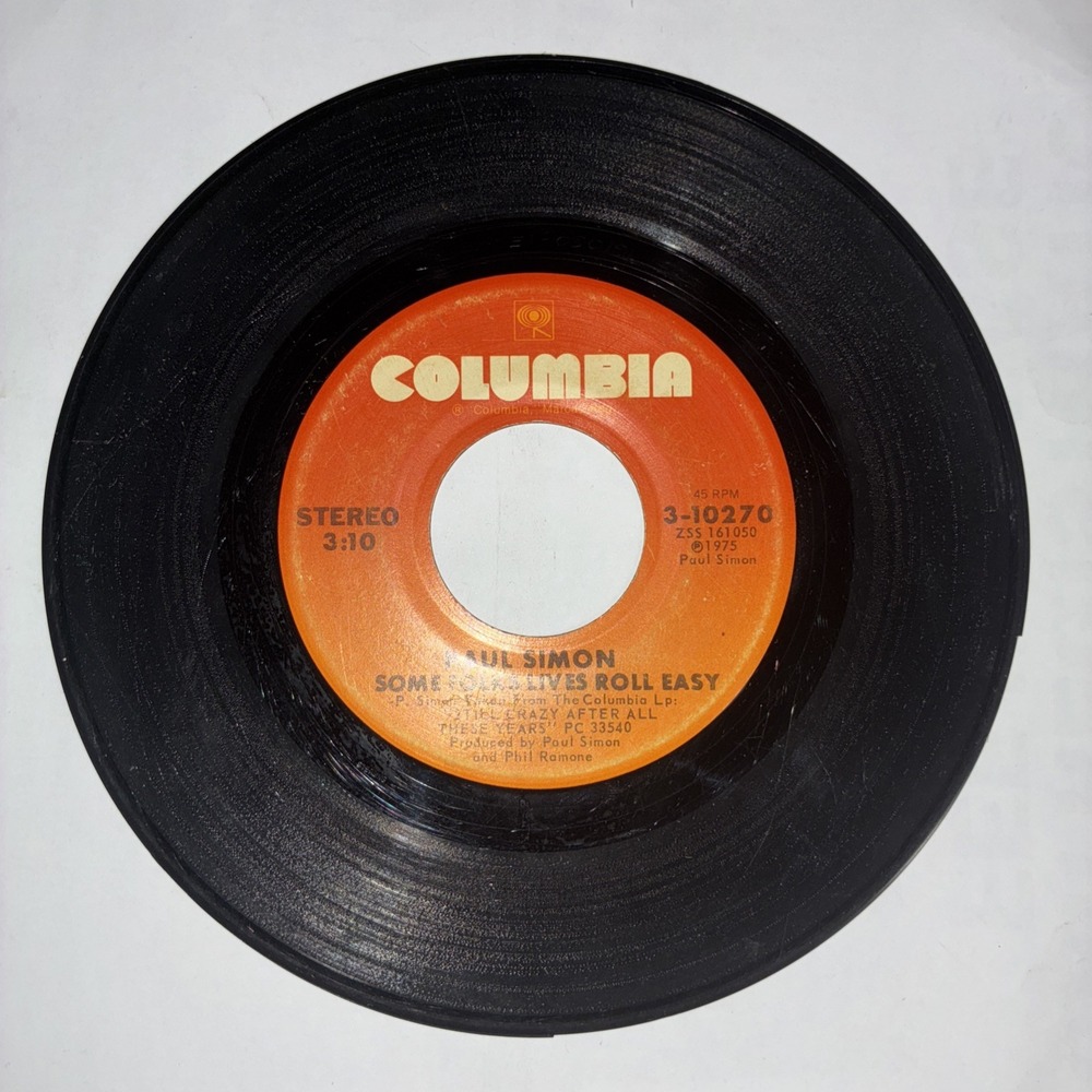 45 Rpm Vinyl 1975 Paul Simon 50 Ways Yo Leave Your Lover / Some Folks Lives Roll